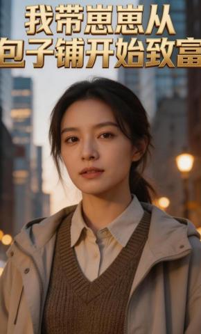 短剧《我带崽崽从包子铺开始致富》海报
