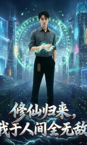 短剧《修仙归来，我于人间全无敌》海报