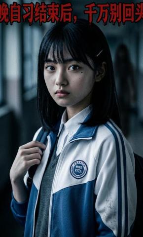 短剧《晚自习结束后，千万别回头》海报