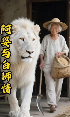 短剧《阿婆与白狮情》海报