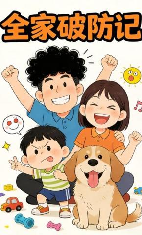 短剧《全家破防记》海报