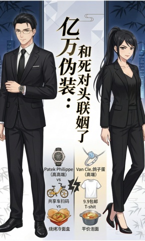 短剧《亿万伪装：和死对头联姻了》海报