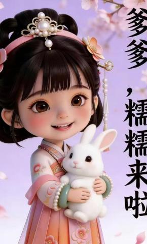 短剧《爹爹，糯糯来啦》海报