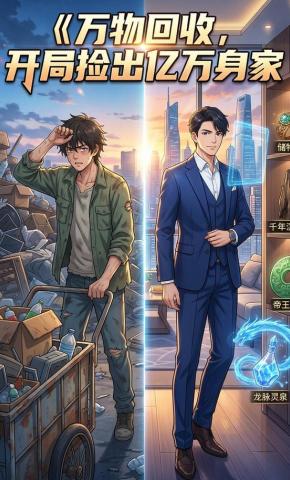 短剧《万物回收，开局捡出亿万身家》海报