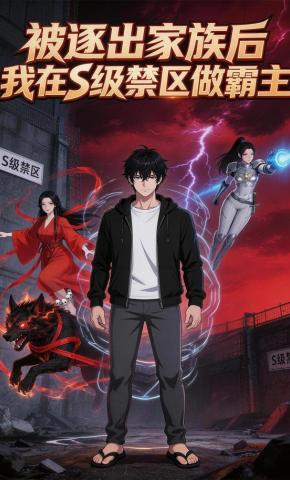 短剧《被逐出家族后，我在S级禁区做霸主》海报