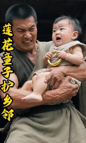 短剧《莲花童子护乡邻》海报