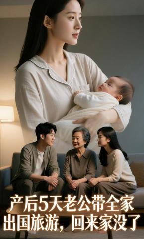 短剧《产后5天老公带全家出国旅游，回来家没了》海报