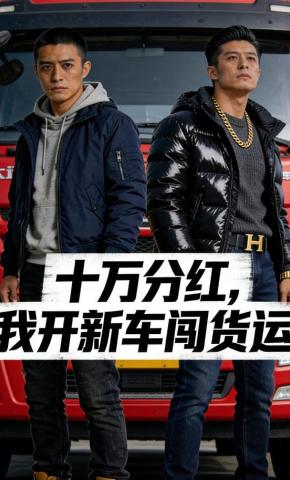 短剧《十万分红，我开新车闯货运》海报