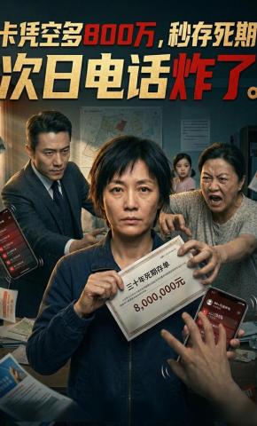短剧《卡凭空多800万，秒存死期，次日电话炸了》海报