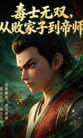 短剧《毒士无双，从败家子到帝师》海报