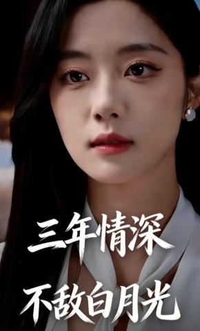 短剧《三年情深，不敌白月光》海报