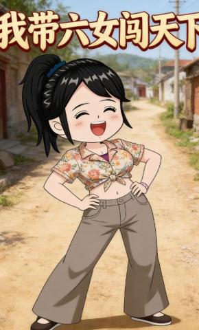 短剧《我带六女闯天下》海报