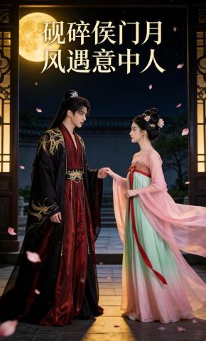短剧《砚碎侯门月，风遇意中人》海报