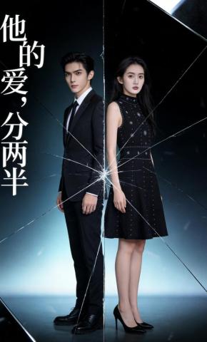 短剧《他的爱，分两半》海报