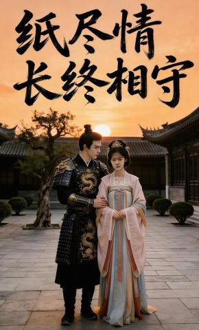 短剧《纸尽情长终相守》海报
