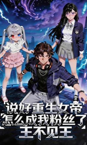 短剧《说好重生女帝，怎么成我粉丝了，王不见王》海报