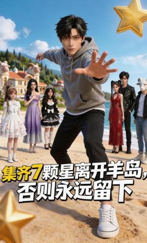 短剧《集齐7颗星离开羊岛，否则永远留下》海报