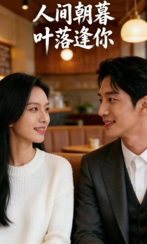 短剧《人间朝暮叶落逢你》海报
