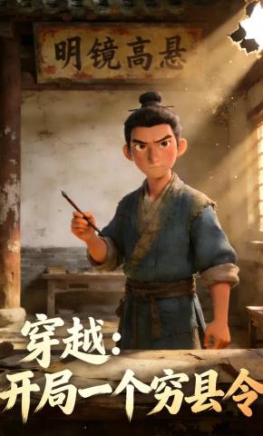 短剧《穿越：开局一个穷县令》海报