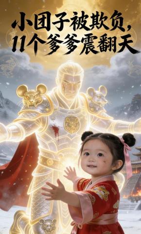 短剧《小团子被欺负，11个爹震翻天》海报