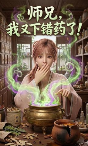 短剧《师兄，我又下错药了！》海报