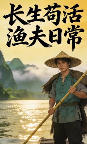 短剧《长生苟活渔夫日常》海报