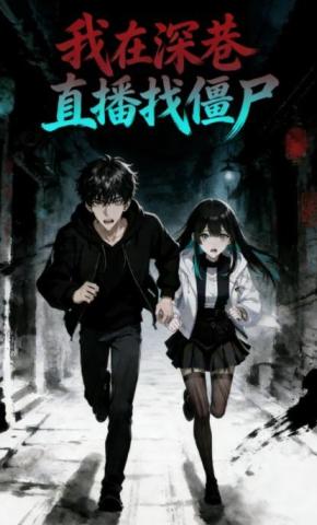 短剧《我在深巷直播找僵尸》海报