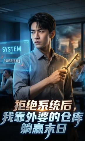 短剧《拒绝系统后，我靠外婆的仓库躺赢末日》海报