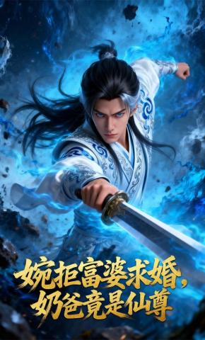 短剧《婉拒富婆求婚，奶爸竟是仙尊》海报