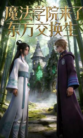 短剧《魔法学院来了东方交换生》海报
