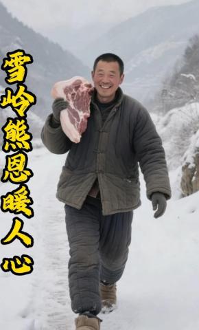 短剧《雪岭熊恩暖人心》海报