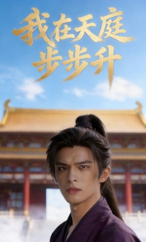 短剧《我在天庭步步升》海报