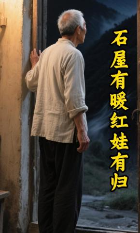 短剧《石屋有暖红娃有归》海报