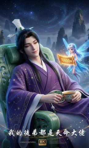 短剧《我的徒弟都是天命大佬》海报