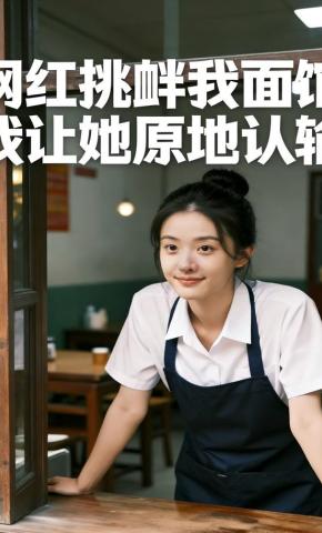 短剧《网红挑衅我面馆，我让她原地认输》海报