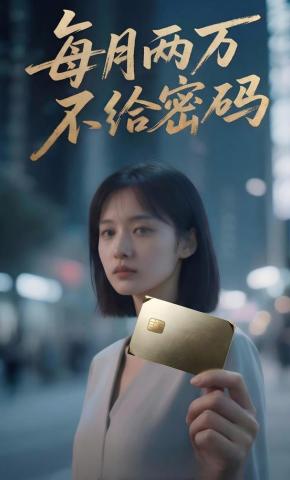 短剧《每月两万，不给密码》海报