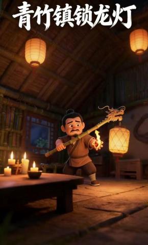 短剧《青竹镇锁龙灯》海报
