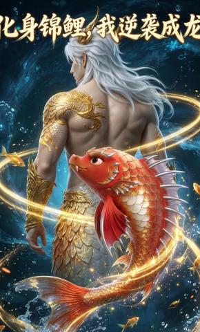 短剧《化身锦鲤，我逆袭成龙》海报