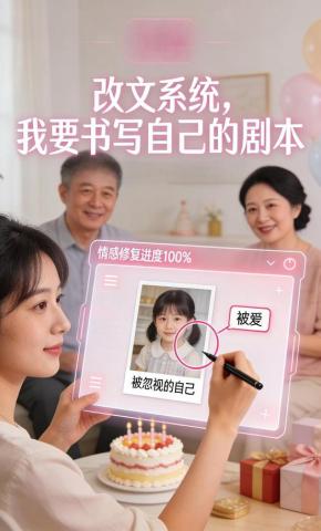 短剧《改文系统，我要书写自己的剧本》海报