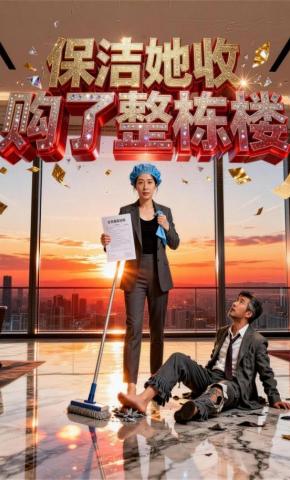 短剧《保洁她收购了整栋楼》海报