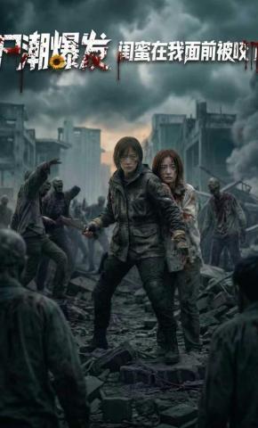 短剧《尸潮爆发，闺蜜在我面前被咬了》海报