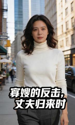 短剧《寡嫂的反击，丈夫归来时》海报