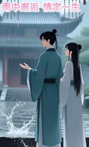 短剧《雨中邂逅，情定一生》海报