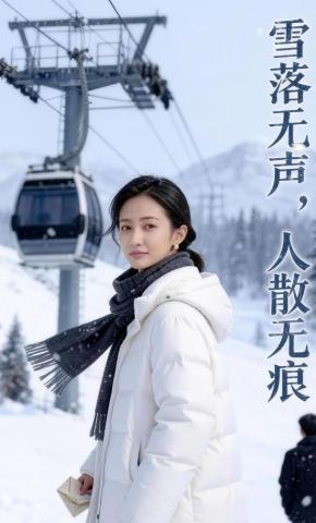 短剧《雪落无声，人散无痕》海报