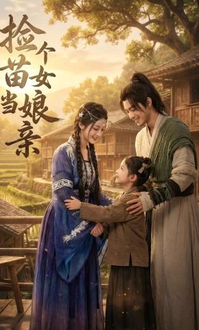 短剧《捡个苗女当娘亲》海报