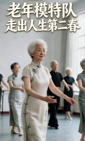短剧《老年模特队，走出人生第二春》海报