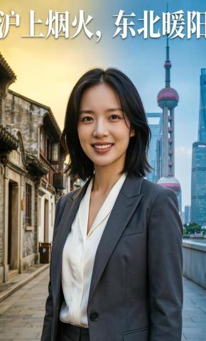 短剧《沪上烟火，东北暖阳》海报