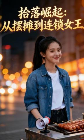 短剧《拾落崛起：从摆摊到连锁女王》海报