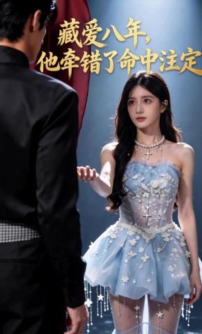 短剧《藏爱八年，他牵错了命中注定》海报