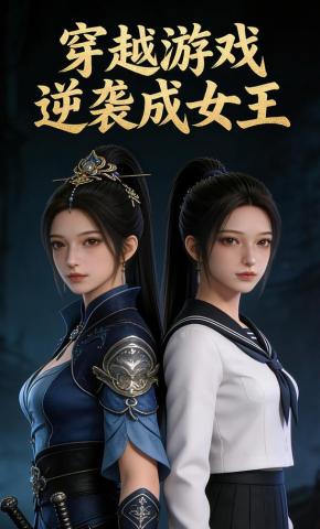 短剧《穿越游戏逆袭成女王》海报